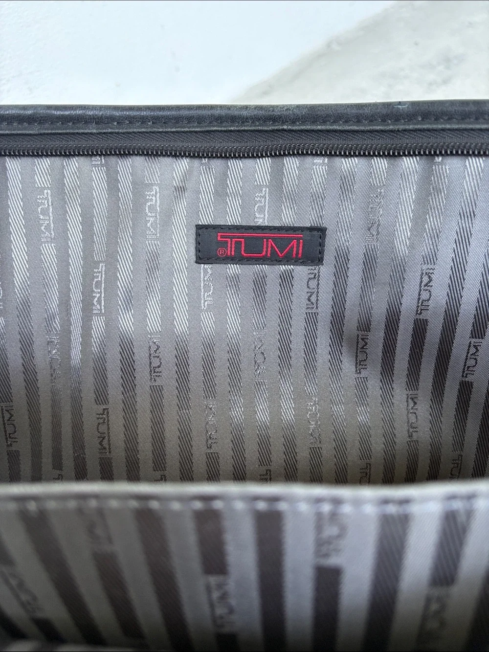 Tumi Alpha Napa leather expandable briefcase